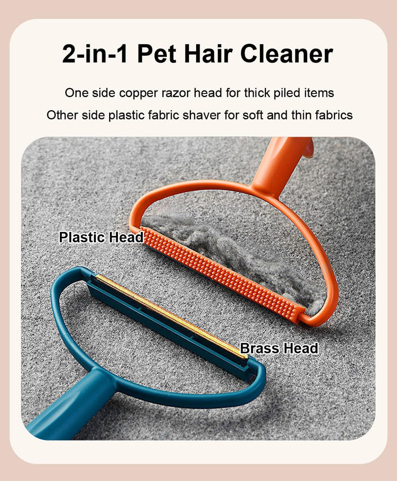 2 in 1 Pet Hair Remover, Pet Hair Remover Fur Remover Dog Hair Remover Cat Hair Remover, Cat Hair Remover Furniture Pet Hair Remover for Couch Pet Hair Remover for Laundry (Blue) Blue - PawsPlanet Australia
