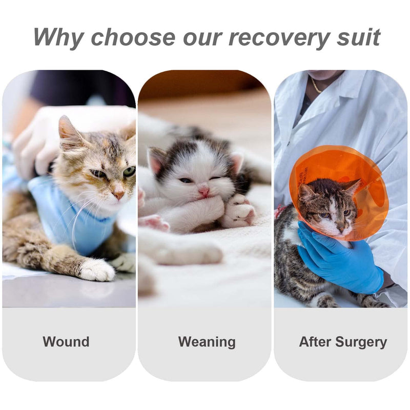 Cat Surgery Recovery Suit Cats Surgical Onesie After Surgery Female Male Cat Post Spay Neuter Bodysuit Anti-Licking Wounds Cat Cone Alternative Yellow Bee/S S(Back Length:9.6"/24cm; Chest:12.8"/33cm) - PawsPlanet Australia