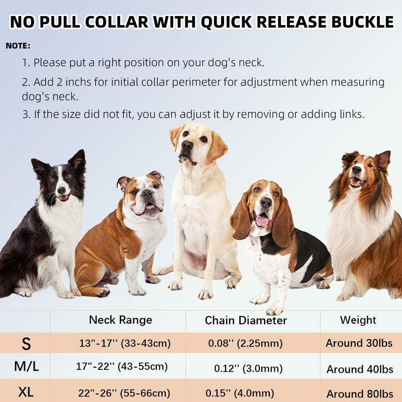 Dog Collar with Quick Release Buckle Dog (XL (Neck: 22"-26'')) XL (Neck: 22"-26'') - PawsPlanet Australia