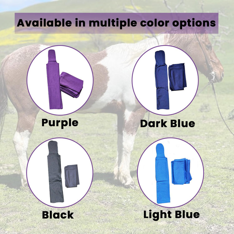 Ranch Hand Horse Mane Bags | Horse Tack/Supplies | Pack of 6 | Protect Horse's Mane from Wind, Sun, Mud, Preventing Tangles, Rubbing Out, and Breakage | Handmade with High-Quality Nylon (Purple) Purple - PawsPlanet Australia
