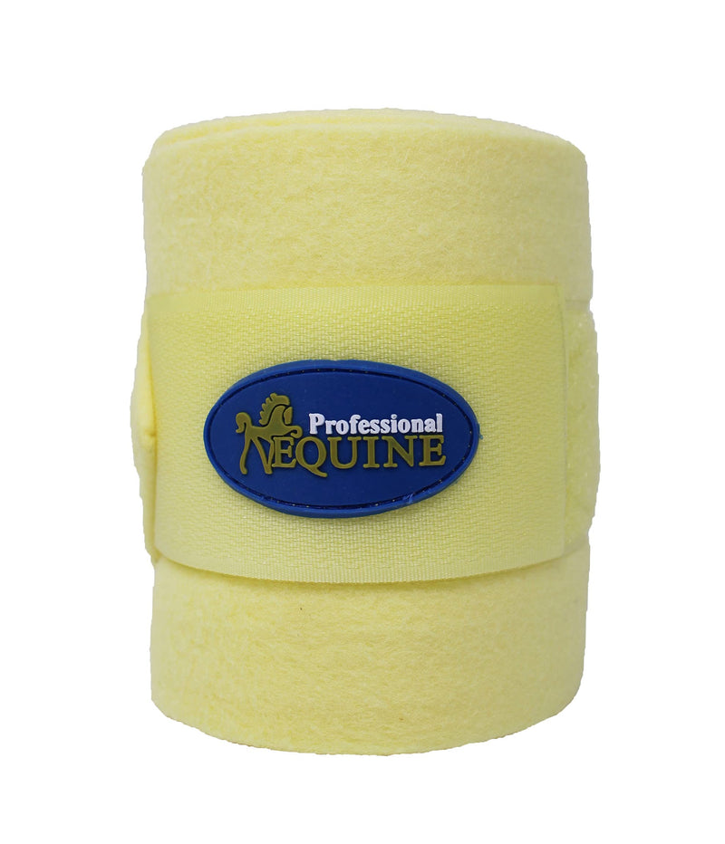 Horse Tack Grooming Leg Protection Polo Wrap Set of 4 Soft Fleece Yellow 95R09YL