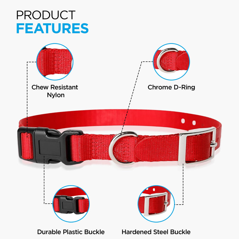 e-Collar Replacement Strap - Shock & Fence Collar Replacement, Compatible with Most Brands (3/4", Pink) 3/4" - PawsPlanet Australia