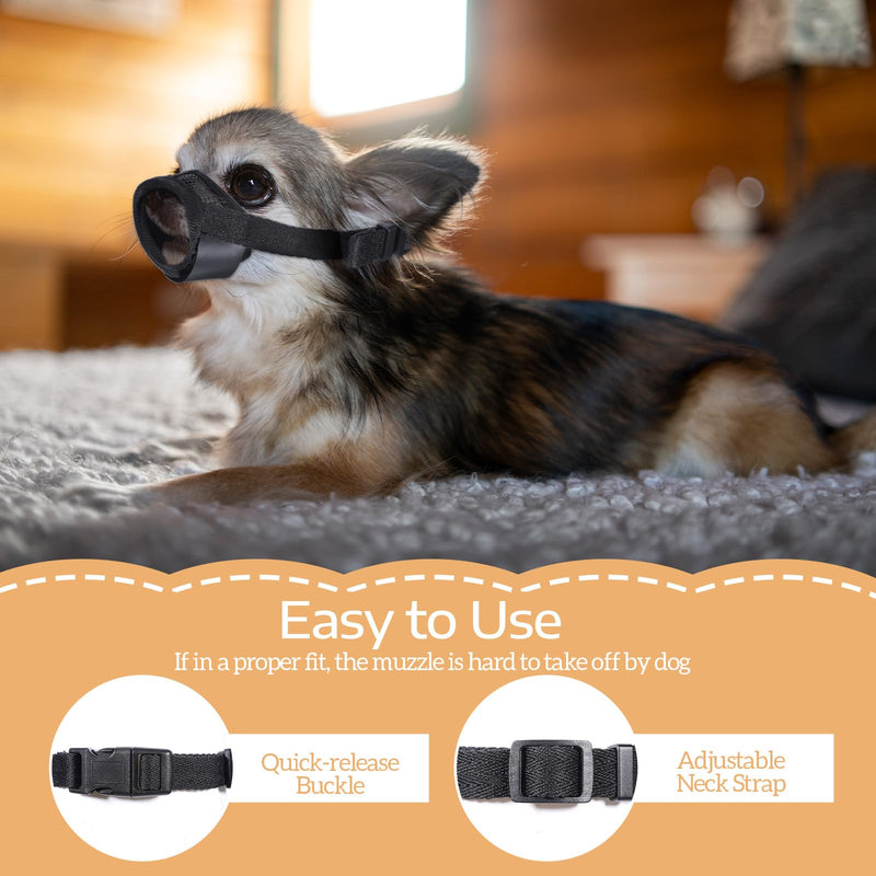 Dog Muzzle Mesh Muzzle Soft Mesh Muzzles Soft Covered Mouth Guard with Adjustable Strap for Small Medium Large Dog Breathable Dogs Mouth Guard for Prevent Biting Chewing Grooming Allow Pant Drink - PawsPlanet Australia