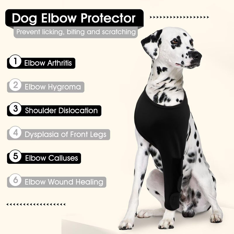 IECOii Dog Recovery Suit,Dog Leg Sleeve for Surgery,Adjustable Dog Wound Elbow Brace Protector,Dog Recovery Sleeve to Prevent Bite Licking,Dogs Protective Sleeve,Dog Post Surgery Body Suit,Black,4XL 4XL(Leg Girth:12.6"/32CM,Sleeve Length:15"/38CM) Black