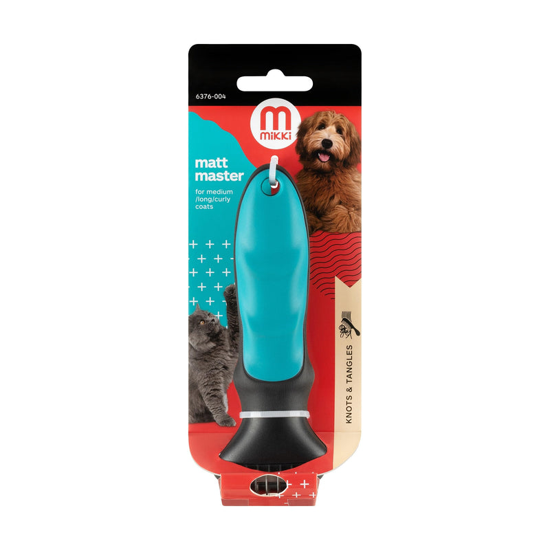 Mikki Dog, Cat Matt Master Rake - Matt and Tangle Remover - De-Matting Comb Tool for Pets - 8 Blade - PawsPlanet Australia