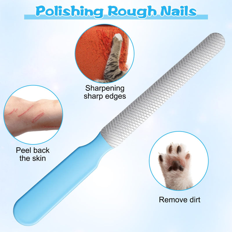 5Pcs Small Dog Nail File Set, Professional Nail Grooming Tool Metal Emery Boards Pet Nail Grooming Tool for Small Dogs and Cats Smoothing Rough Edges 5.5inch - PawsPlanet Australia