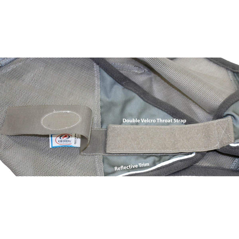 Derby Originals Reflective Mesh Fly Mask with 1 Year Warranty No Ears or Nose Cover,Summer Blue,Medium (Cob/Arabian),72-7107SB-M - PawsPlanet Australia