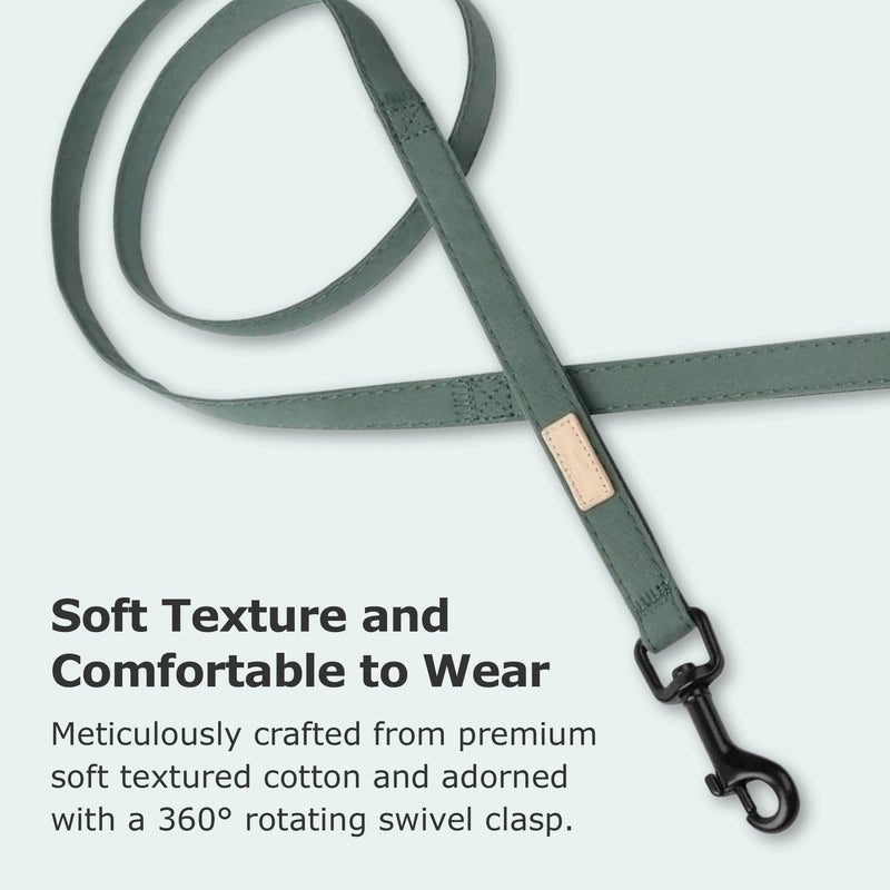 FuzzYard Life Dog Lead | Size L | Stylish Premium Cotton Design in Myrtle Green Perfect for Everyday Walking and Training Large - PawsPlanet Australia