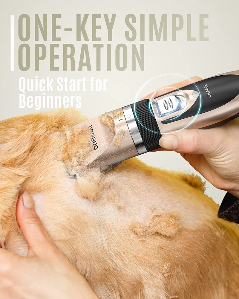 oneisall Dog Clippers Low Noise,Dog Grooming Clippers, Cordless Pet Grooming Kit Pet Shaver Trimmer for Dogs Cats - PawsPlanet Australia