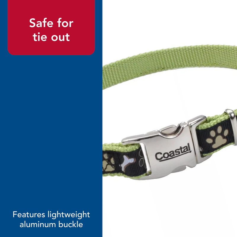 Coastal Pet - Ribbon - Adjustable Dog Collar with Metal Buckle, Yellow Buttercup, 5/8" x 12"-18" 5/8" x 12"-18" (Pack of 1) - PawsPlanet Australia