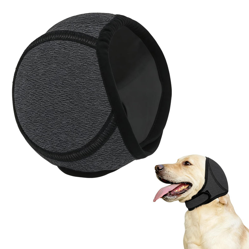 Dog Ear Protectors for Dogs, Waterproof Adjustable Dog Snood Ear Muffs Noise Protection Calming Hood for Grooming Bathing Swimming Anxiety Relief, Pet Ear Covers (L) L
