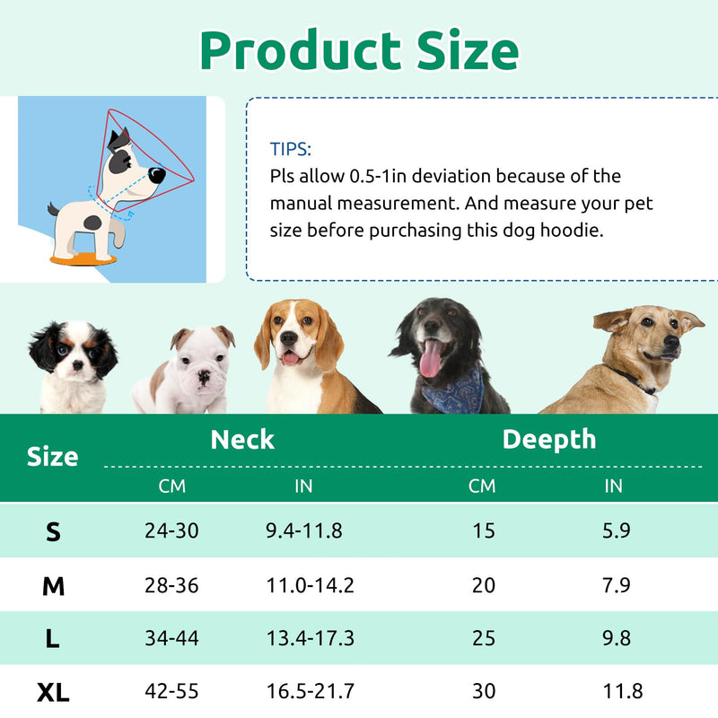 Medium Dog Cone Recovery Collars, Adjustable Dog Cat Cone After Surgery Prevent Licking Wounds, Breathable Mesh Male Dog Surgery Soft Cones for Medium Large Dogs, Blue-M Blue Green - PawsPlanet Australia