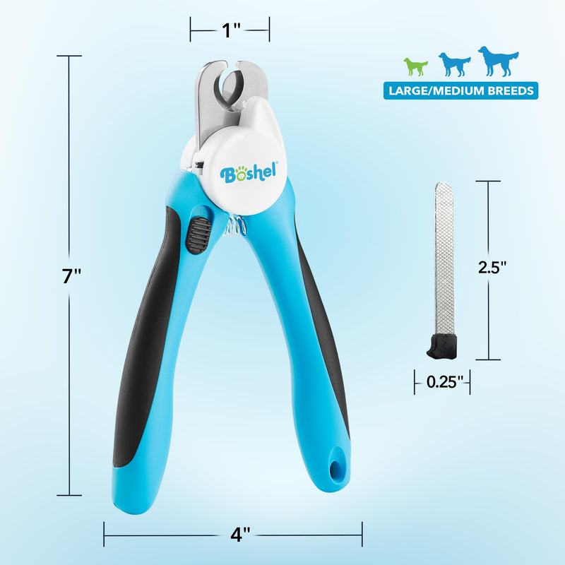 Boshel LED Large Dog Nail Clippers with Quick Sensor, Light, and Safety Guard, Pet's Sharp Toenail Cutter and File - PawsPlanet Australia