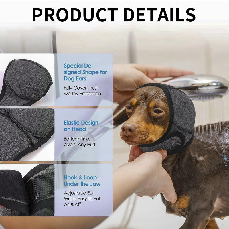 Dog Ear Protectors, Dogs Snood Ears Protector, Nlsqw Dog Ear Defenders, D-og Ears Cover, Muffs Noise Protection Comfortable Quiet Dogs Calming Hood for Grooming, Thunder, Fireworks & Bathing