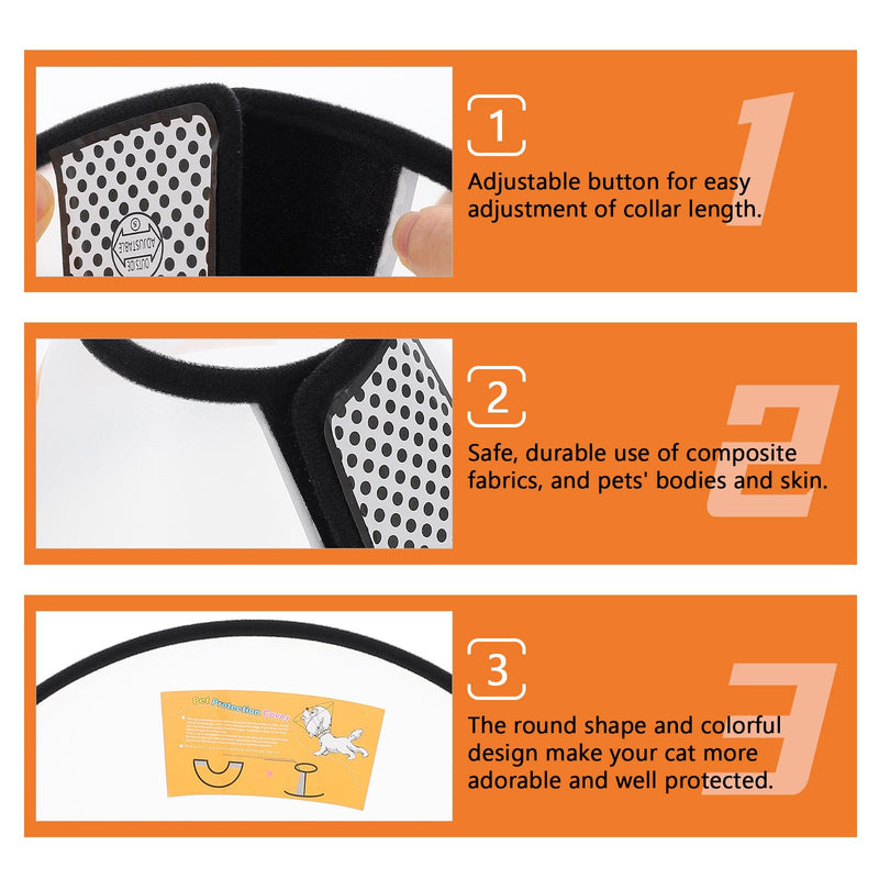 SOLUSTRE 2 pcs Comfortable PP neck protection collars for dogs and cats. Lightweight and discreet for recovery time after surgery.