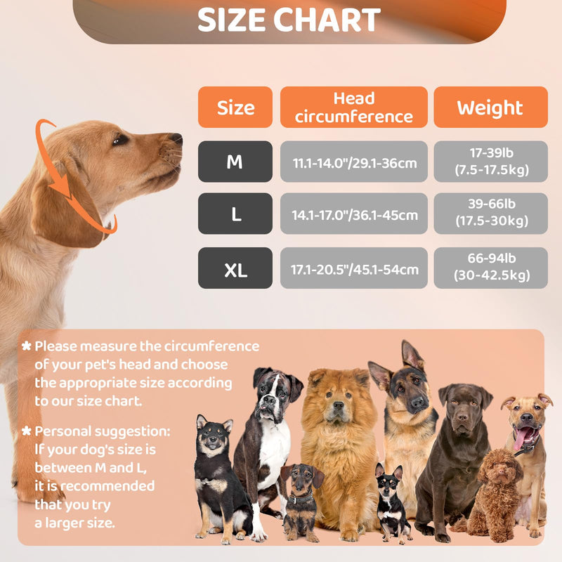 Dog Ear Defender Noise Cancelling - Warm Dog Ear Protector Muff Warp for Calming Anxiety Relief Hear Protection Adjustable Puppy Head Cover Hat for Sleep Groom Drying Firework Thunder (M) Black M