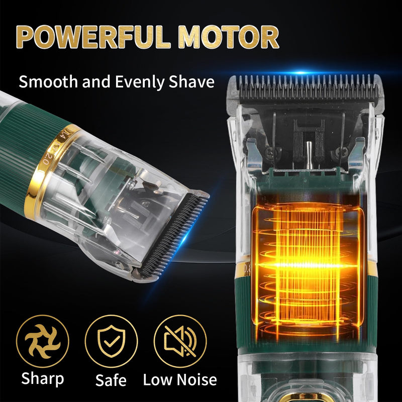 Pet Dog Grooming Kit Low Noise - Rechargeable Cordless Dog Clippers, IPX7 Waterproof Clippers with 4 Guide Combs & Stainless Steel Blade for Cats/Dogs/Small Animals