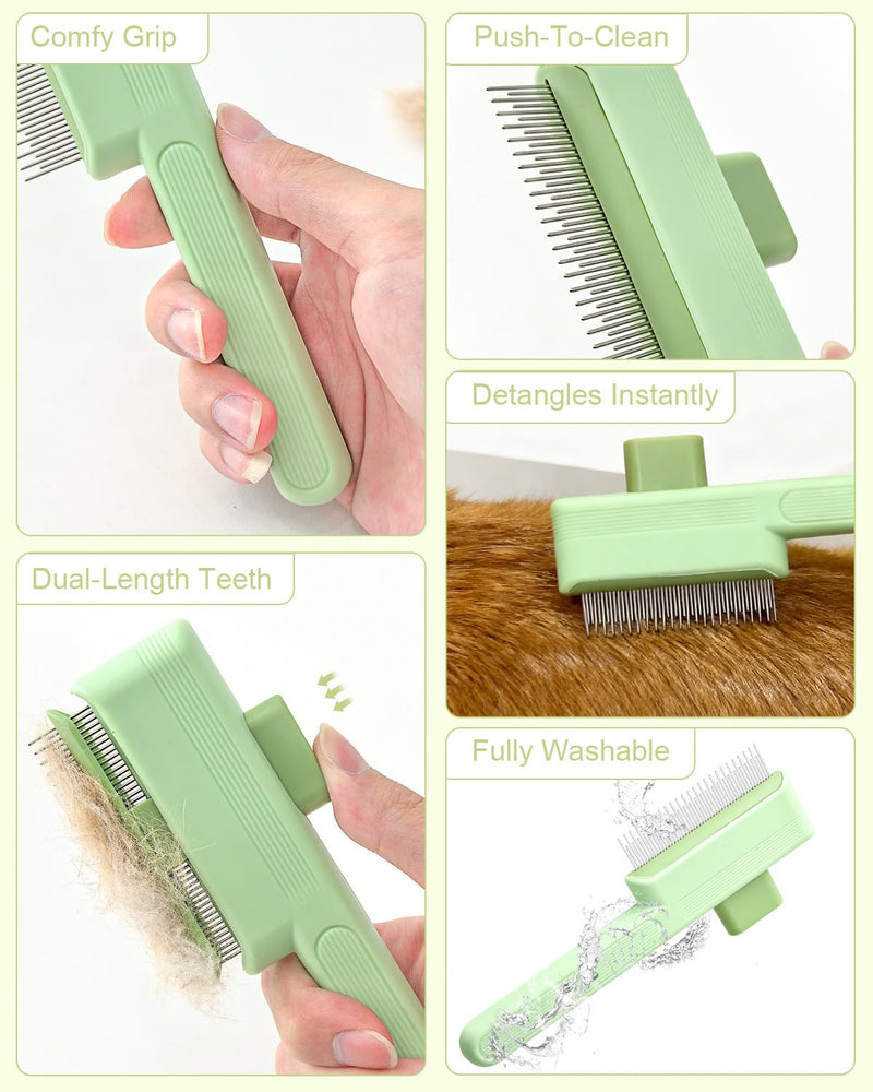 Slicker Dog Grooming Brush,Puppy Brushes for Short or Medium Haired Dog, Suitable for Removing Loose Hair, Tangles, and Knots, Best for Cockapoo, Poodle, Cat