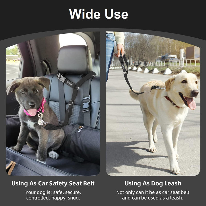 3 Pack Dog Seat Belt for Car, Car Headrest Restraint Adjustable Nylon Fabric, Dog Restraints Vehicle Seatbelts Harness - PawsPlanet Australia