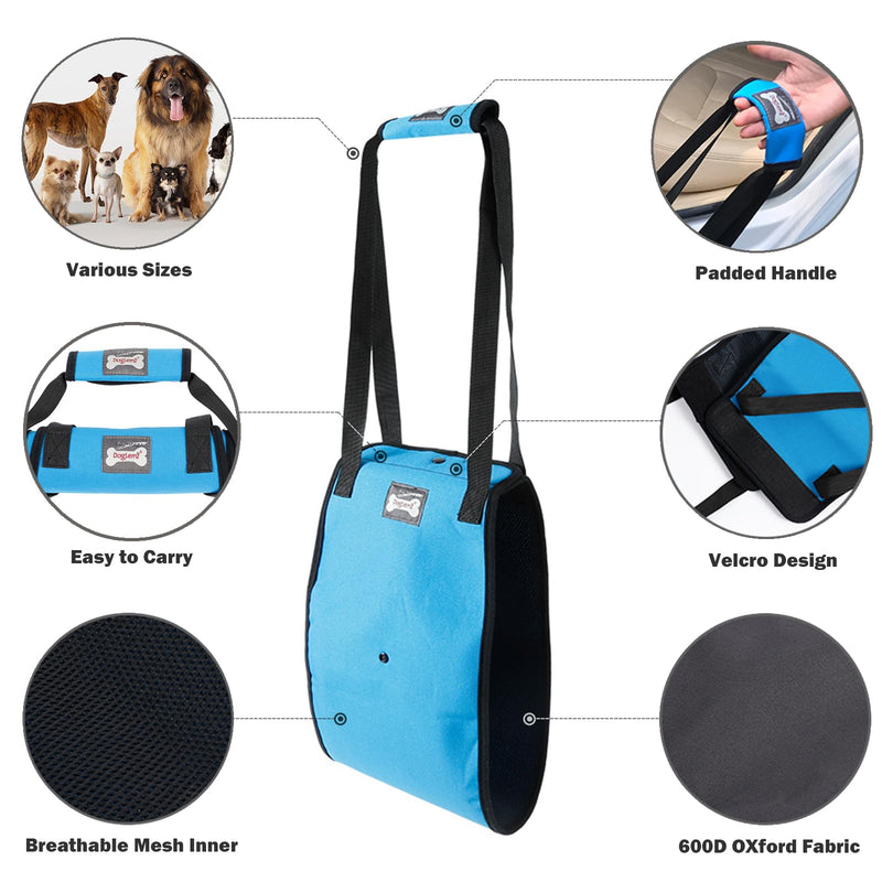 Dog Sling for Large Dogs Hind Leg Support, Dog Lift Harness with Handle for Lifting Back Legs for Weak Rear Legs, Soft Hind Leg Helps Senior, Injured, Disabled & After ACL Surgery (Blue, XL) Blue - PawsPlanet Australia