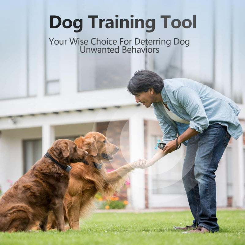 MODUS Dog Training Collar with Remote - 4 Modes Dog Shock Collar, Recording Playback, Beep, Vibration Anti Barking Device to Stop Dog Unwanted Behavior, Rechargeable Bark Collar for All Sized Dogs - PawsPlanet Australia