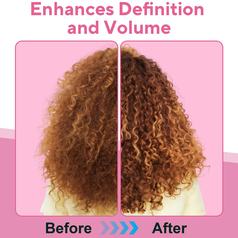 Curl Defining Brush, Curly Hair Brush for Curls Waves & Coils, Define, Volumize, Detangle Women Girls Curls, Reduce Hair Pulling Frizz, Fun Cat-Head Design, Pink, 1PCS - PawsPlanet Australia