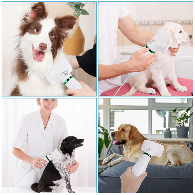TekkPerry Pet Hair Dryer, 2 in 1Pet Grooming Dryer with Slicker Brush, Adjustable 2 Temperatures Settings, Quiet Portable Dog Dryer Brush, Dog and Cat Hair Brush for Small and Medium Dogs and Cats - PawsPlanet Australia