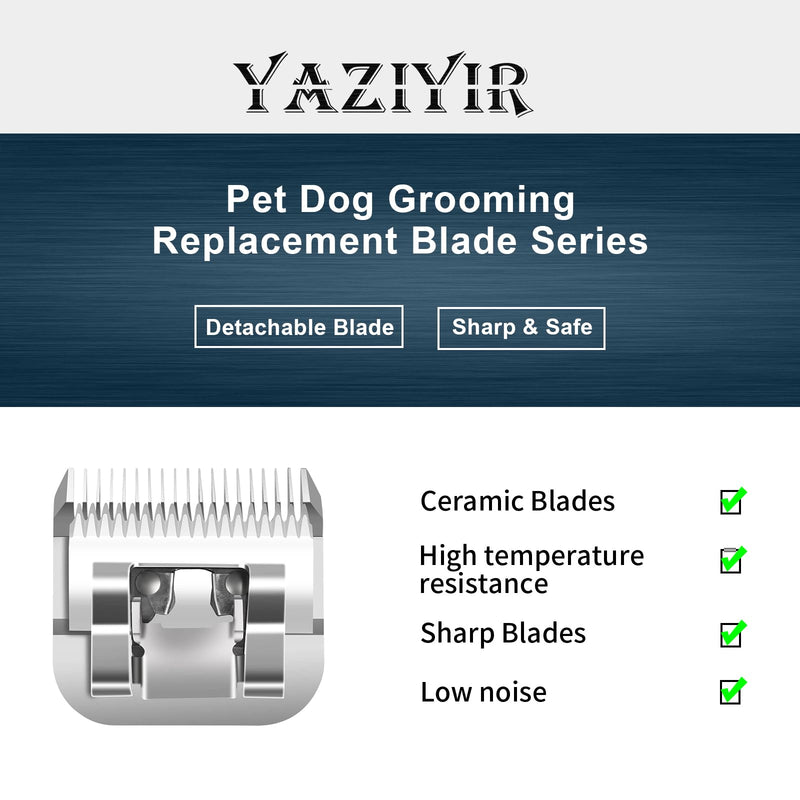 7FC Pet Dog Grooming Detachable Ceramic Blades,Compatible with Andis,Oster A5,Wahl KM10 Clippers,Cut Length 1/8"(3.2mm) -2 PCS - PawsPlanet Australia