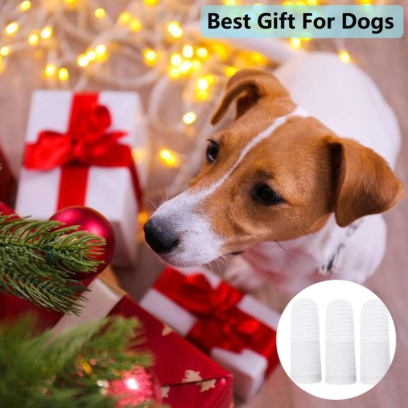 Pack of 16 Dog Toothbrushes Fingerling Reusable Toothbrush Dog Finger Cots Dog Dental Care Teeth Cleaning Pet Dog Anti-Plaque Finger Toothbrush for Dogs Cats Dental Care