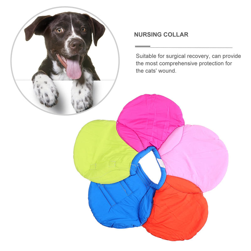 PRETYZOOM Flower-Shaped Cat Neck Collar Made of Breathable Fabric, Scratch-Resistant and Comfortable for Surgical Recovery and Irritability in Cats