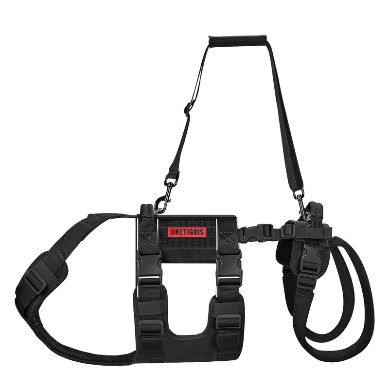 OneTigris Breathable Dog Lift Harness for Large Medium Sized Dogs, Dog Sing for Large Dogs Hind Leg, Dog Hip Support Brace Front Leg Support Vrace Black - PawsPlanet Australia