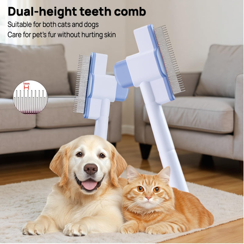 Flea Comb for Cats and Dogs with the magic brush pet hair remover set, 2PCS lice comb for Shedding, Flea and Massaging, pet hair removal glove for Clothes, Furniture, Carpets & Bedding - PawsPlanet Australia