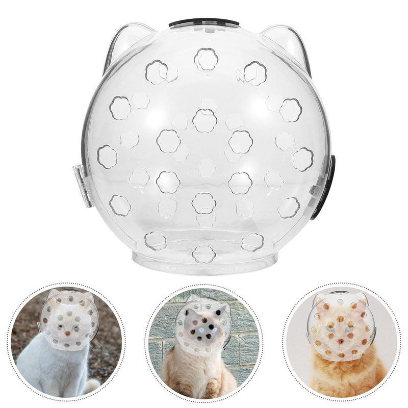 SOLUSTRE Breathable Cat Helmet with Bite Protection made of ABS Unique and Cute Design Wide Field of Vision for Cats for Grooming and Healing