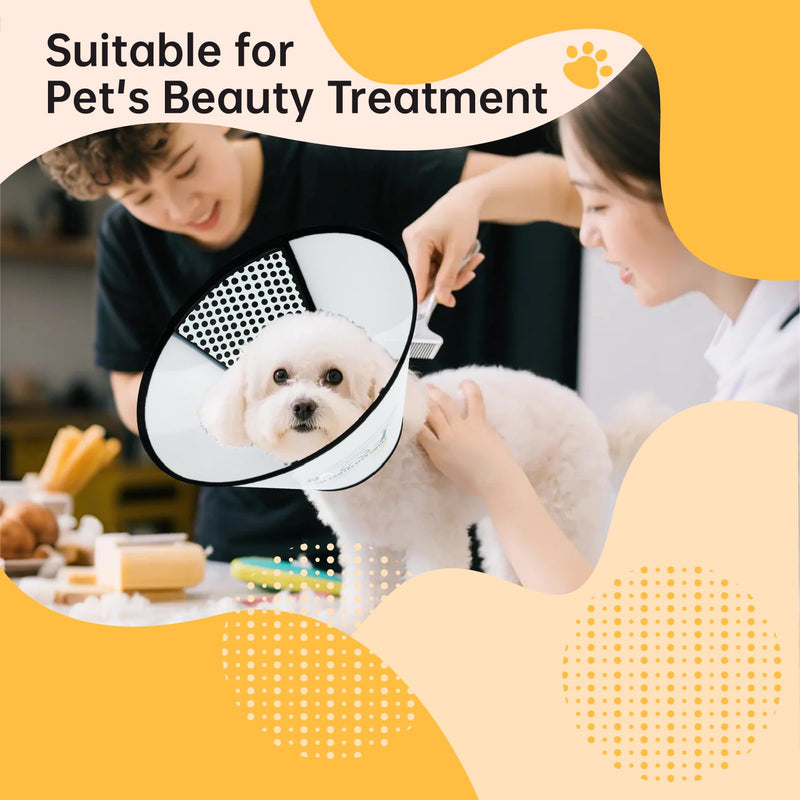 Dog Cone Collar for Surgery Recovery, Adjustable Soft Elizabethan Collar, Anti-Lick Protective Neck E-Collar for Dogs L X