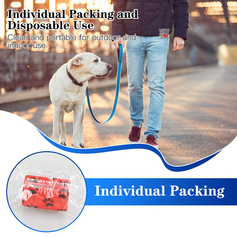 6pcs Vet Wraps, 2" Self Adhesive Bandage Wraps, Non-Woven Pet Wraps for Dogs Pet Animals & Ankle Sprains & Swelling (2", 6pcs, Paw Prints A) 6pcs 2" Paw Prints A - PawsPlanet Australia
