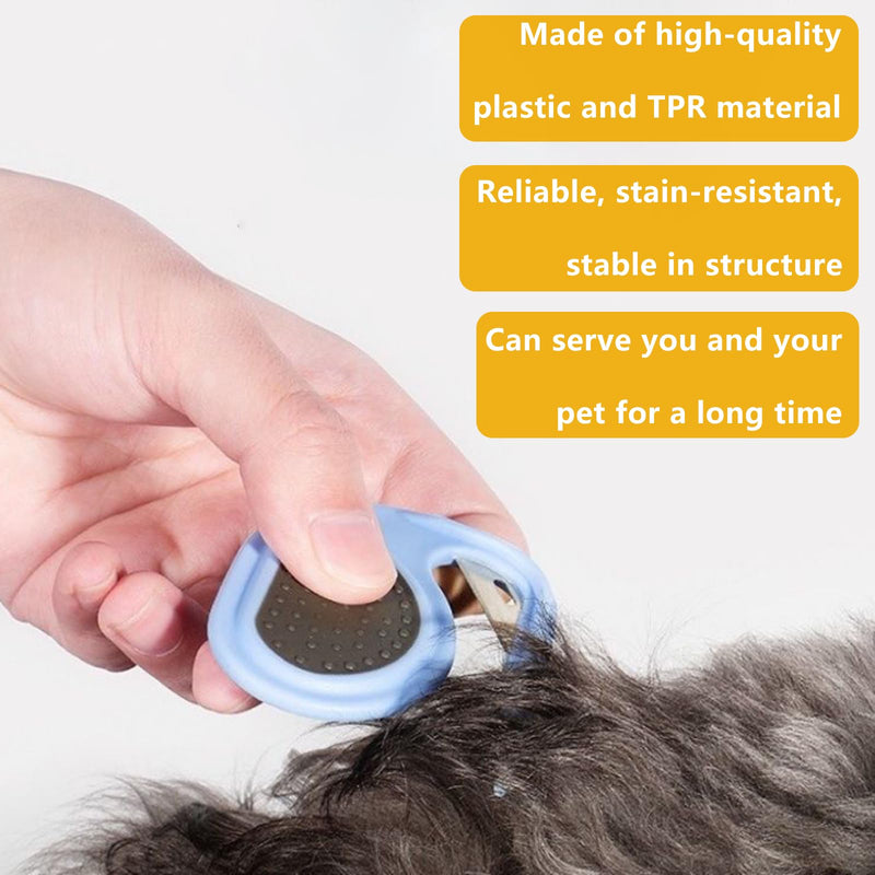 2 PCS Pet Grooming Tool Professional Dematting Comb Dog Detangler Brush Hair Grooming Tool Dog Undercoat Rake Grooming Rake for Grooming - Cuts Through Matts & Tangles with Ease(Blue、Green） - PawsPlanet Australia