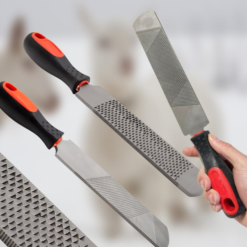 goat hoof trimmers with Mini Hoof rasp File (8-inch) - Nail Clippers for goat Sheep, Alpaca, Lamb, Pig -hoof rasp file - goat nippers - hoof trimmers - Hoof rasp file - PawsPlanet Australia