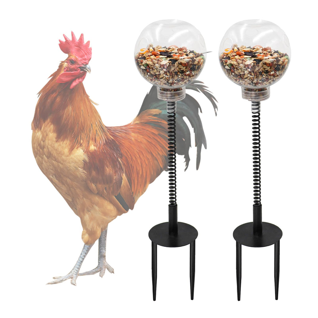 2 Pack Chicken Peck Toy, Chicken Enrichment Toys, Chicken Swing Feeder, Chick Slow Feeder Toy, Chicken Coop Toys for Hens Poultry Duck Birds Parrots