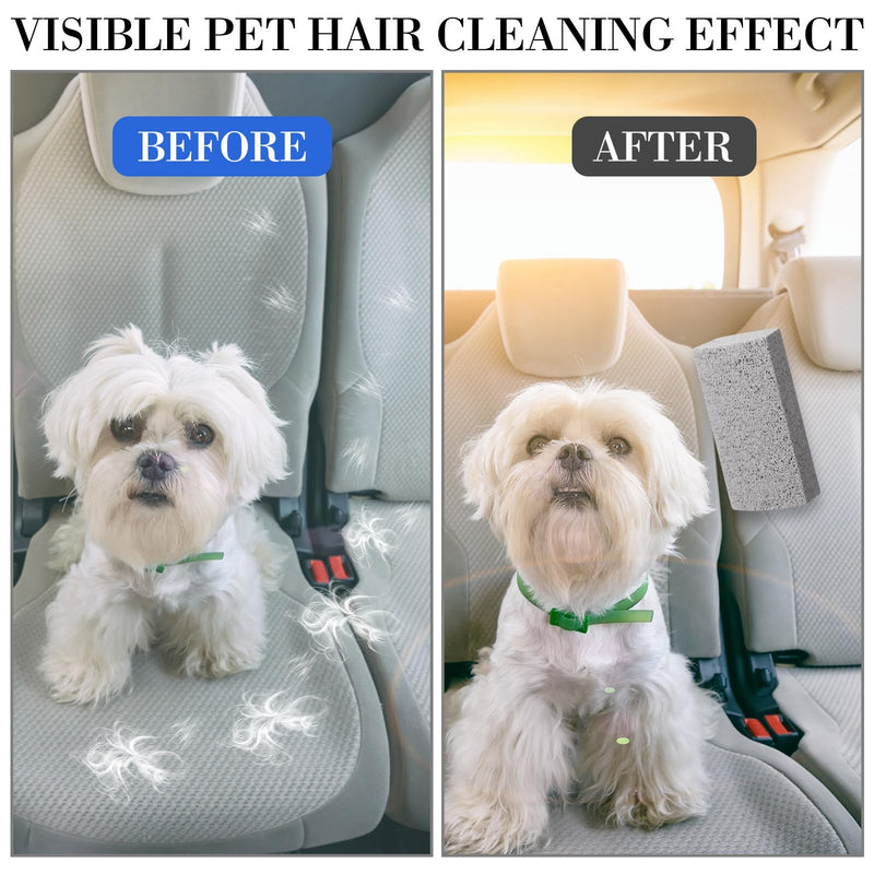 Loopeer 2 Pcs Pet Hair Remover Pumice Stone for Dog Cat Hair Removal Cleaning Pet Hair Stone 6 Inch Dog Fur Removal Tool for Car Interior Bedding Carpet Couch Furniture Cleaning (3.74 x 2 x 1.6 in) 3.74 x 2 x 1.6 In - PawsPlanet Australia