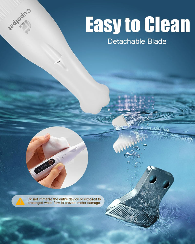 Dog Paw Trimmer for Precision Shaver, Cordless Small Pet Paw Grooming Trimmer, Low Noise for Trimming Dog's Hair Around Paws, Eyes, Ears, Face, Butt(White) White