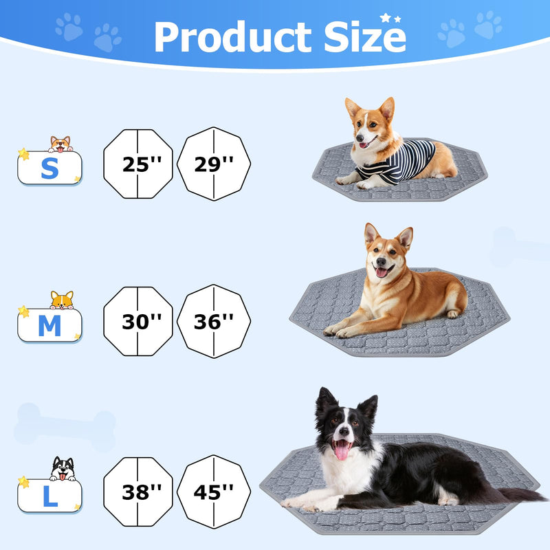 Dog Bed Mat Suitable for Pet Playpen Washable Crate Pad for Large Sized Dog Soft Crate Mat with Anti-Slip Bottom Gray 45 inch Gray-L - PawsPlanet Australia