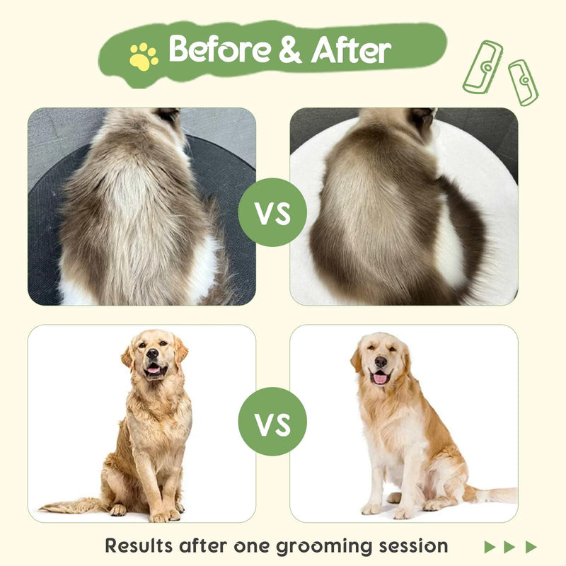 Deshedding Brush for Dogs, Cats, Horses & Pets – Gentle Wide Comb, Effective Grooming Tool with Stainless Steel Blades for Smooth, Pain-Free Grooming (Color: Black) - PawsPlanet Australia