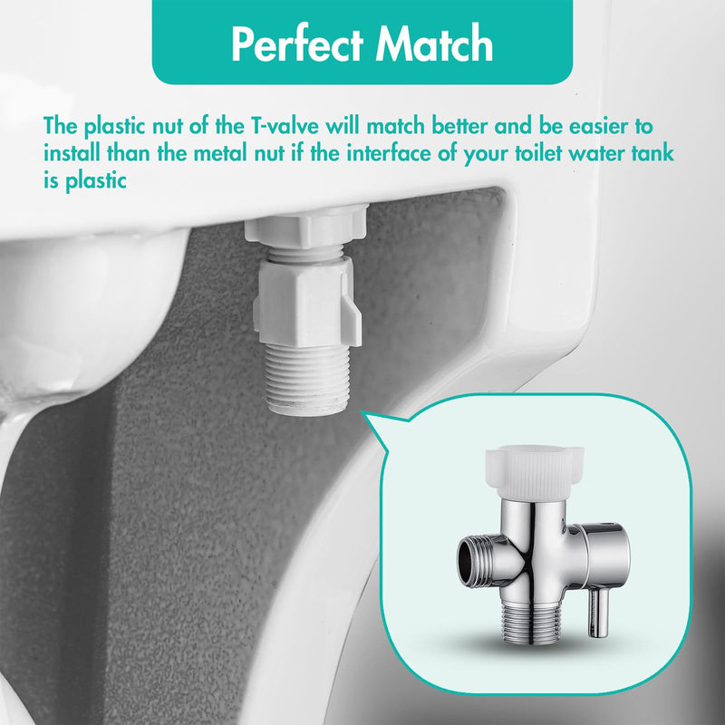 BARROCK Handheld Bidet Sprayer for Toilet, Stainless Steel Metal Made Baby Cloth Diaper Spraying Kit, Bathroom Toilet Bidet Attachment Set for Bathing Pets and Feminine Hygiene, Brushed Nickel 1