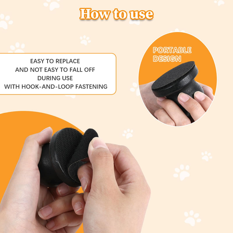 Dog Nail File, Pet Scratch Board, Including 3 Replaceable File Discs, Can be Used to Modify and Polish Pet Toenails, and Help Dogs and Cats Establish Fingertip Health(Black) Black - PawsPlanet Australia