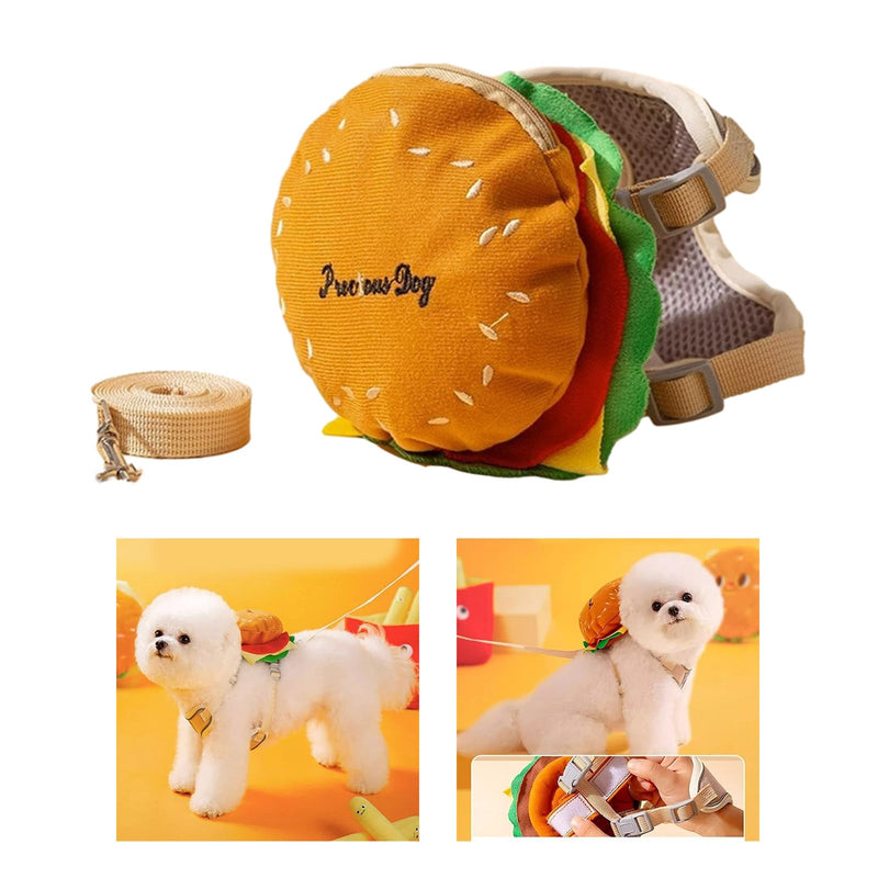 Adjustable Puppies Hamburger Bag for Small Dogs Bag Outdoor Large Self-Carrier Adjustable Vest Leash Service Dog Vest Harness and Leash Set, Medium - PawsPlanet Australia