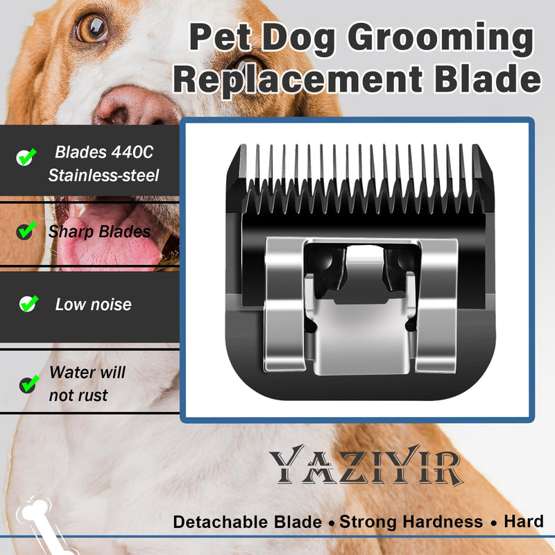 3 Pack 15# Detachable Dog Grooming Steel Blades,Compatible with Andis,Oster A5,Wahl KM-10 Series,Cut Length 3/64" 1.2MM （Black） 15-black(3 PACK) - PawsPlanet Australia