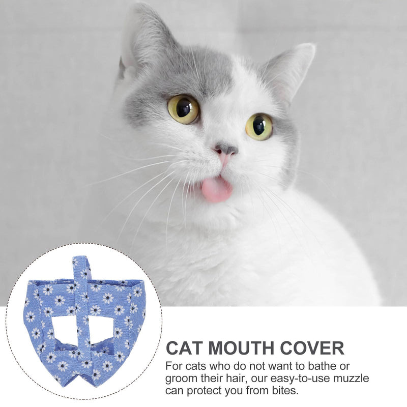 VALICLUD Fabric Cat Muzzle, Bite-Resistant Anti-Cat Muzzle Protection with Simple Design, Breathable and Easy to Put On, for Grooming and Feeding