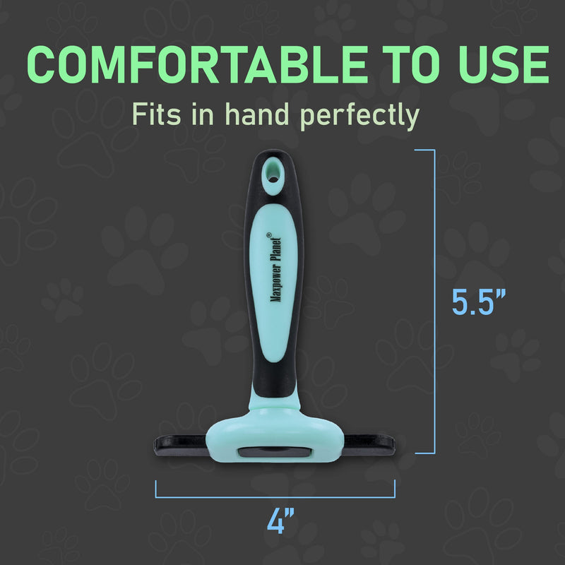 Maxpower Planet Dog Grooming Rake and Blue Deshedding Tool - Double-Sided Dermatting Brush and Grooming Brush for Pets - PawsPlanet Australia