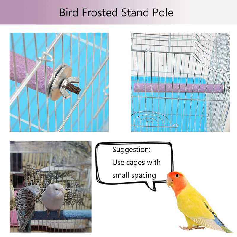Hamiledyi Bird Perches for Cage Grinding Sand Bird Perches 8pcs Claw Trim Cage Perches Stand for Starlings, Parakeets Lovebirds Canaries Green Cheeked Conures (0.78 in Diameter) Diameter: 0.59 inches - PawsPlanet Australia