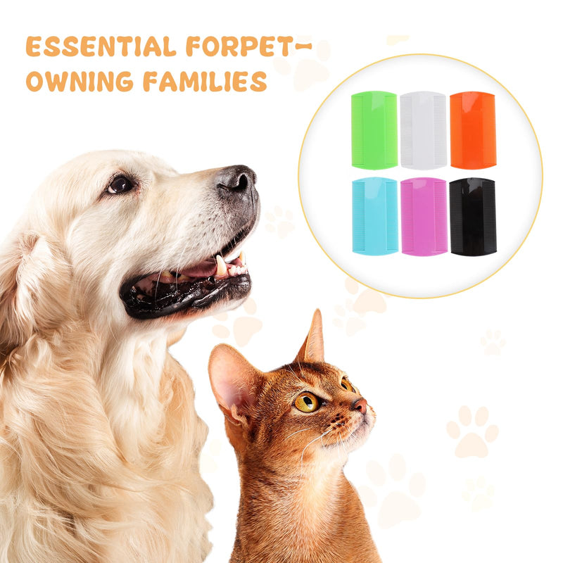 90 Pcs Double Side Tooth Pet Flea Comb Bulk for Cats Dogs Lice and Tick Comb for Small Cats Dogs Kitten Indoor(6 COLORS) - PawsPlanet Australia